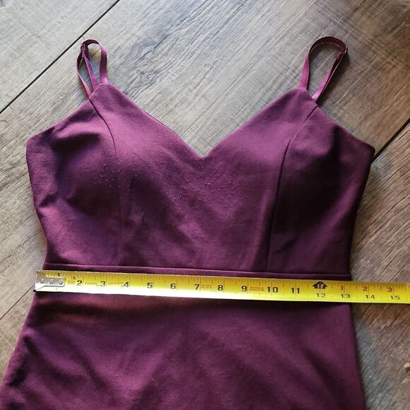 Dark Purple Cocktail Dress with Sparkle Embellishments - Picture 5 of 8